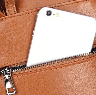 Outside, Zipper pocket